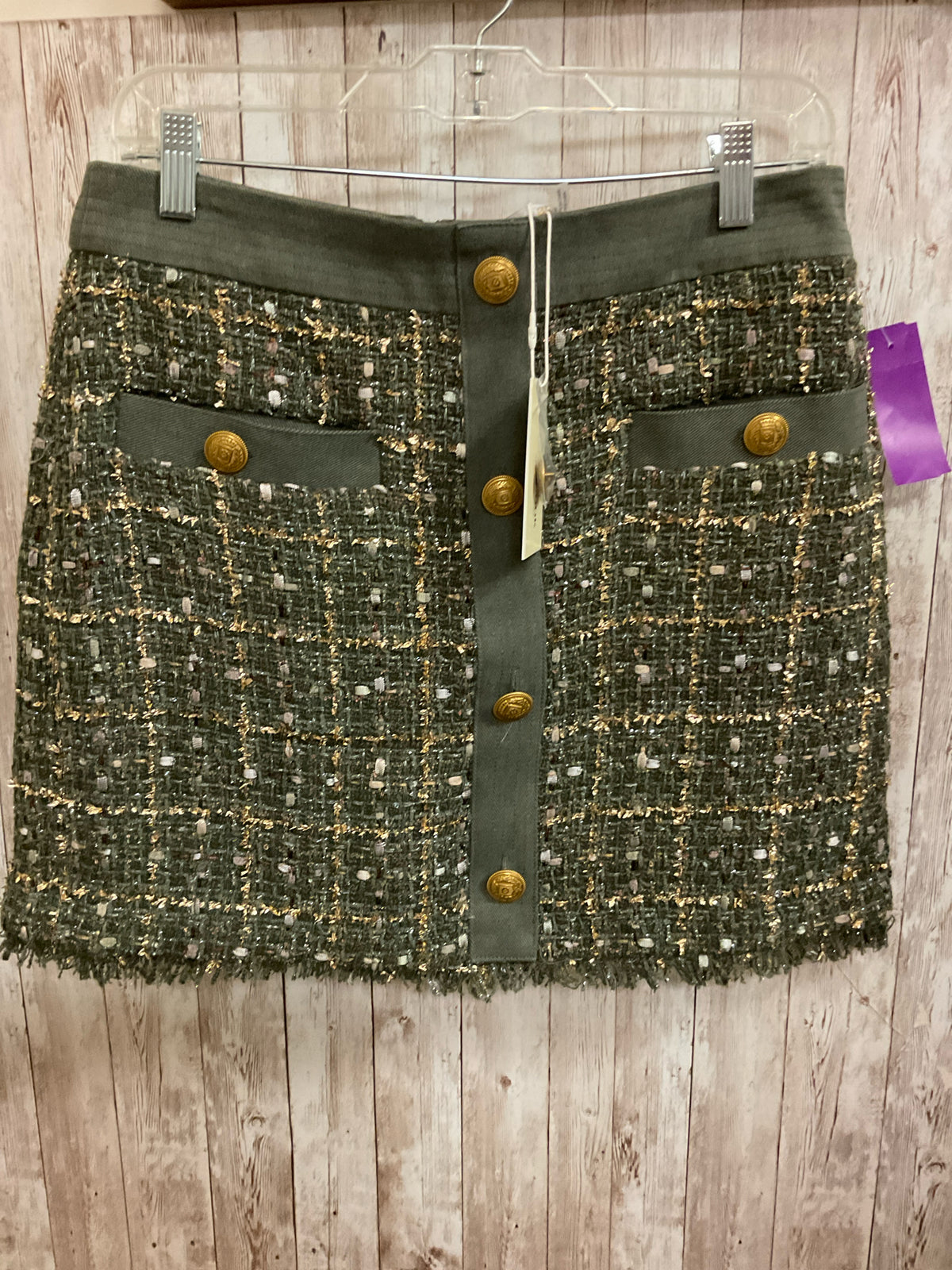 Size 10 RAMY BROOK Olive Print Skirt