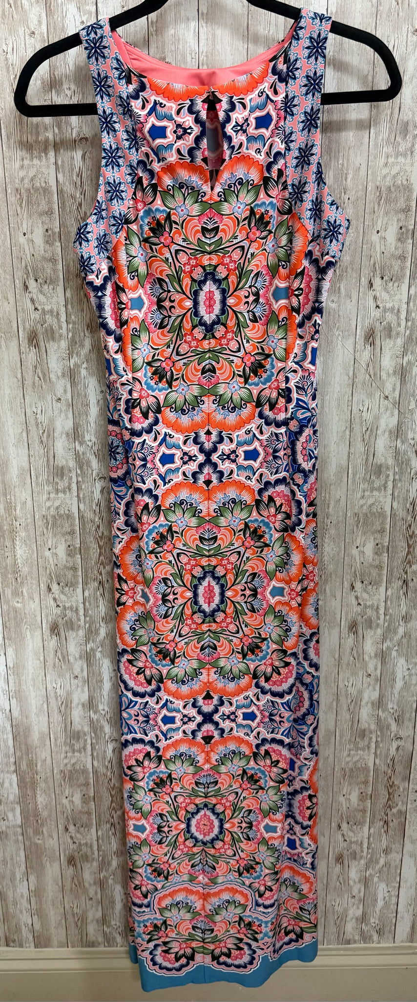 Size 8 LONDON TIMES blue and pink Dress