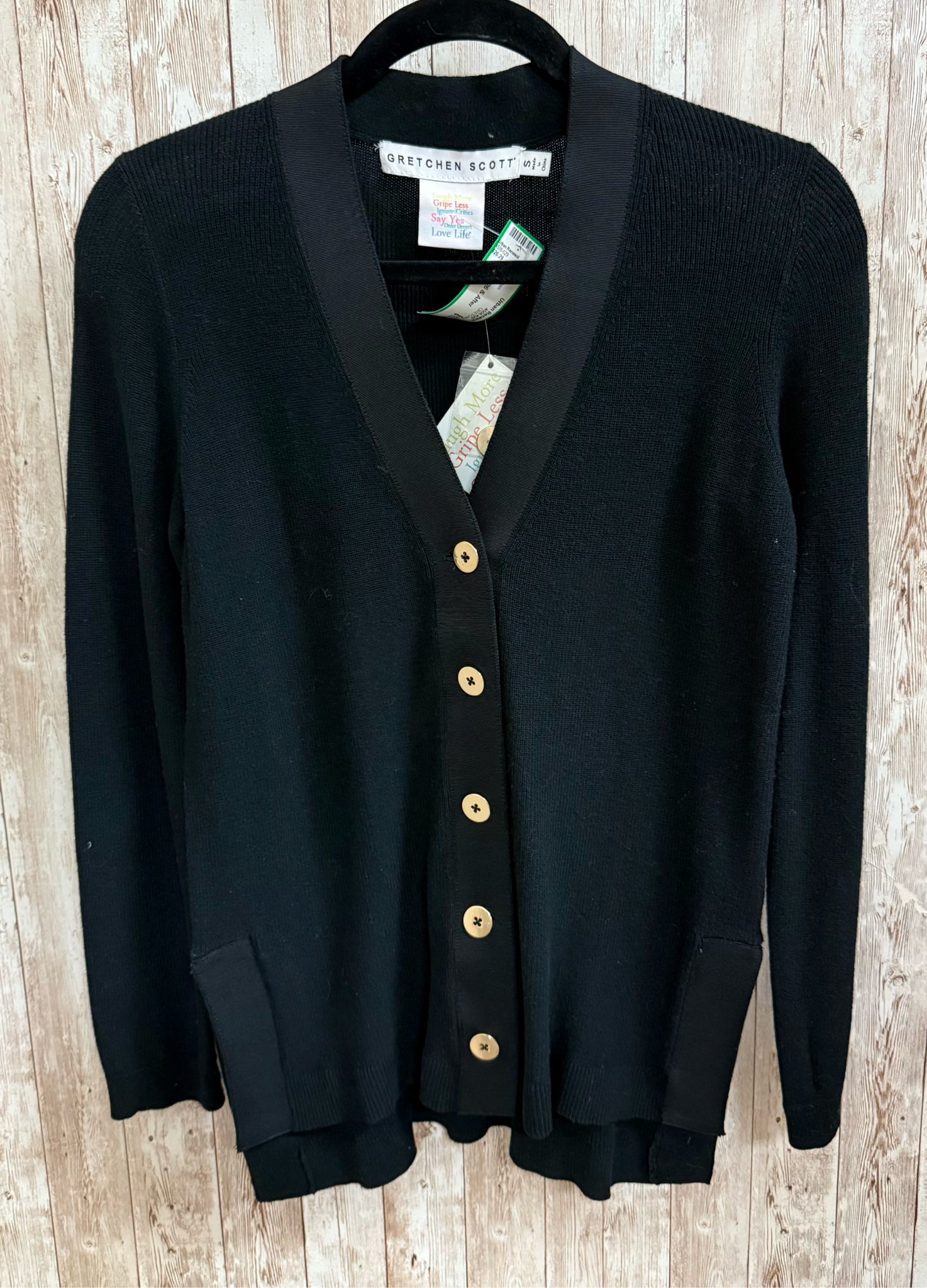 Size S GRETCHEN SCOTT Black Cardigan