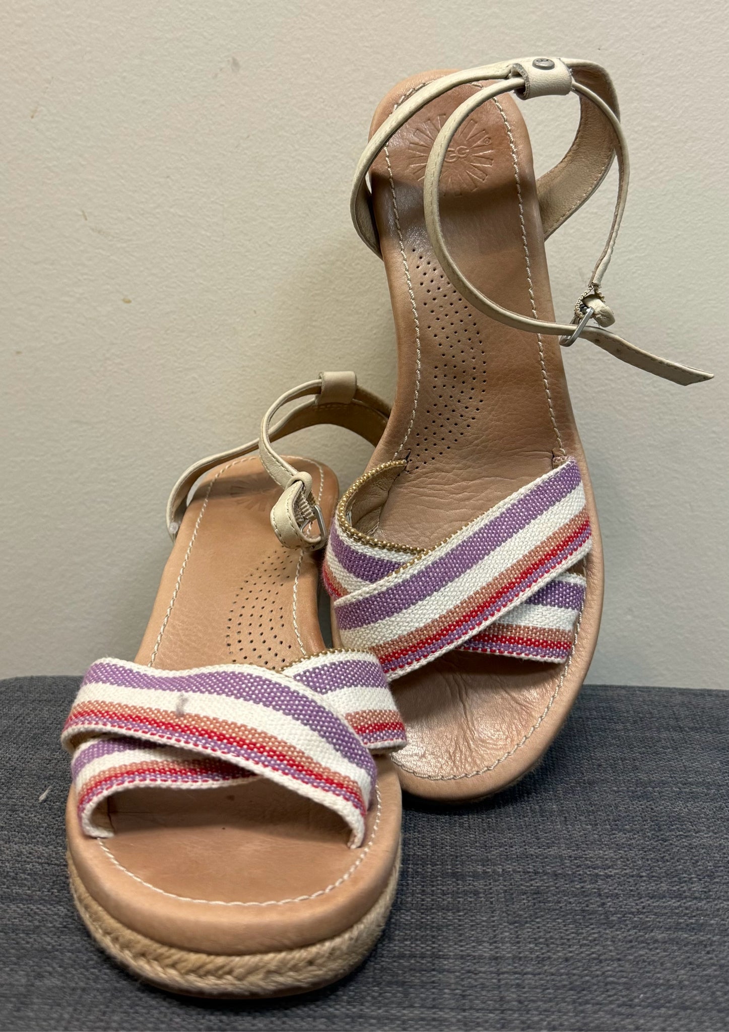 8 UGG PURPLE STRIPE Wedges