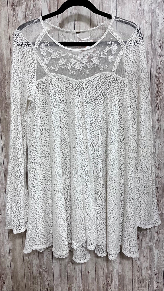FREE PEOPLE White Women Size L Tunic