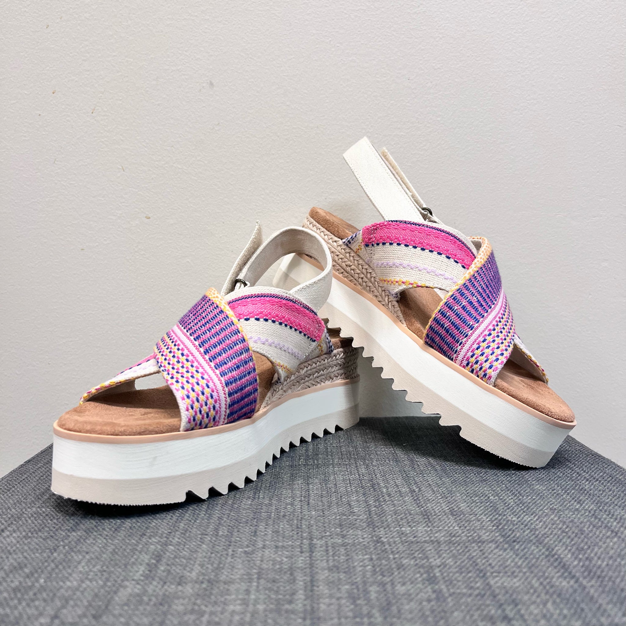 TOMS 5.5 PINK AND PURPLE Sandals