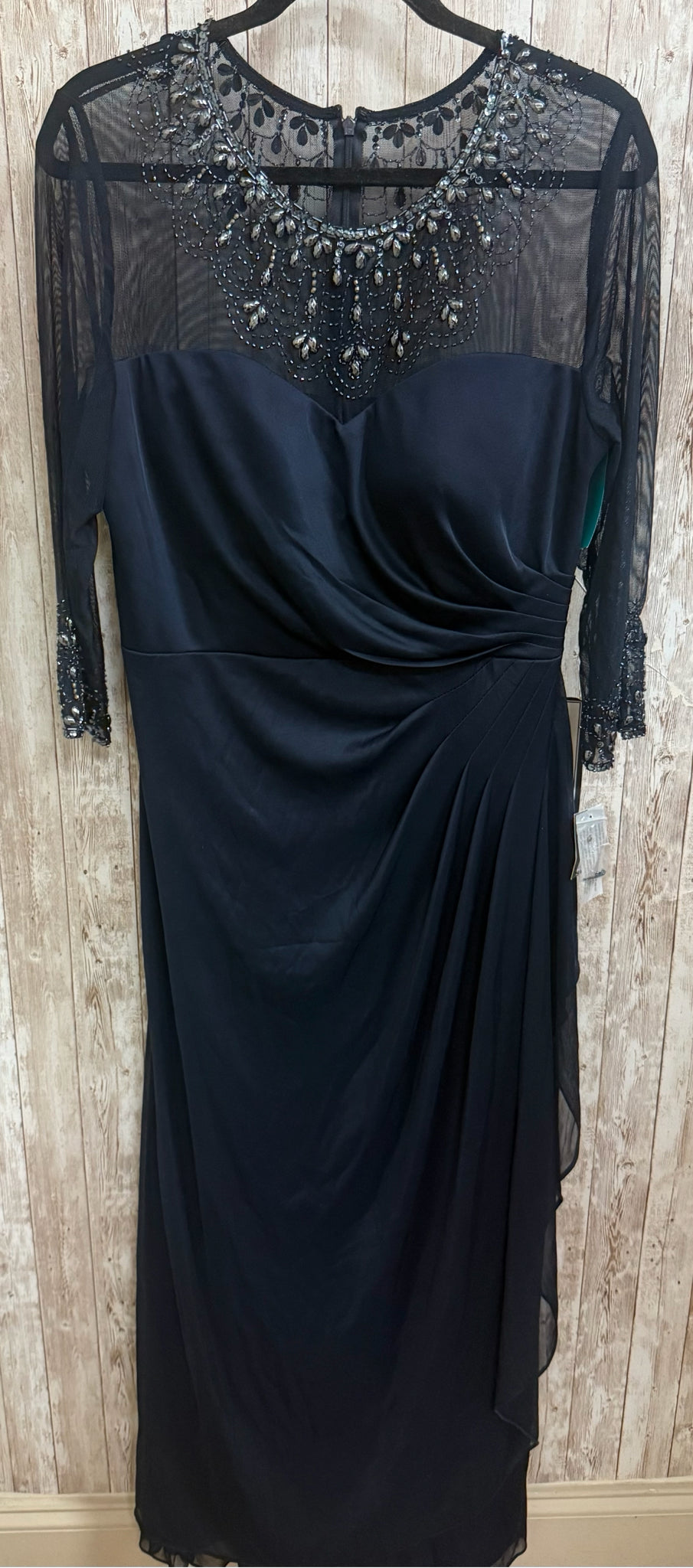 Size 16P ALEX EVENINGS Navy Dress
