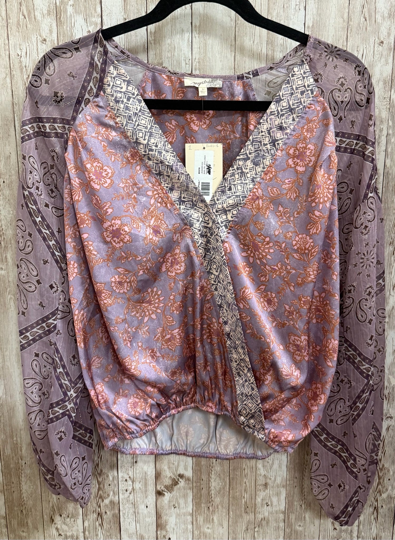 Size S MYSTREE LAVENDER FLORAL Top