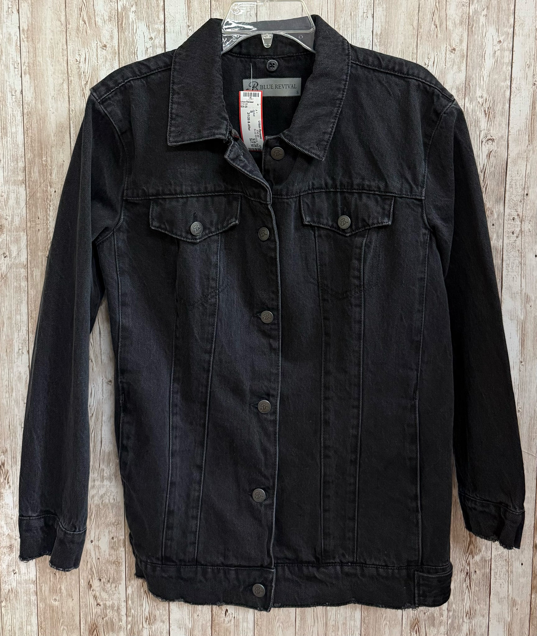 Size S BLUE REVIVAL Black Denim Jacket