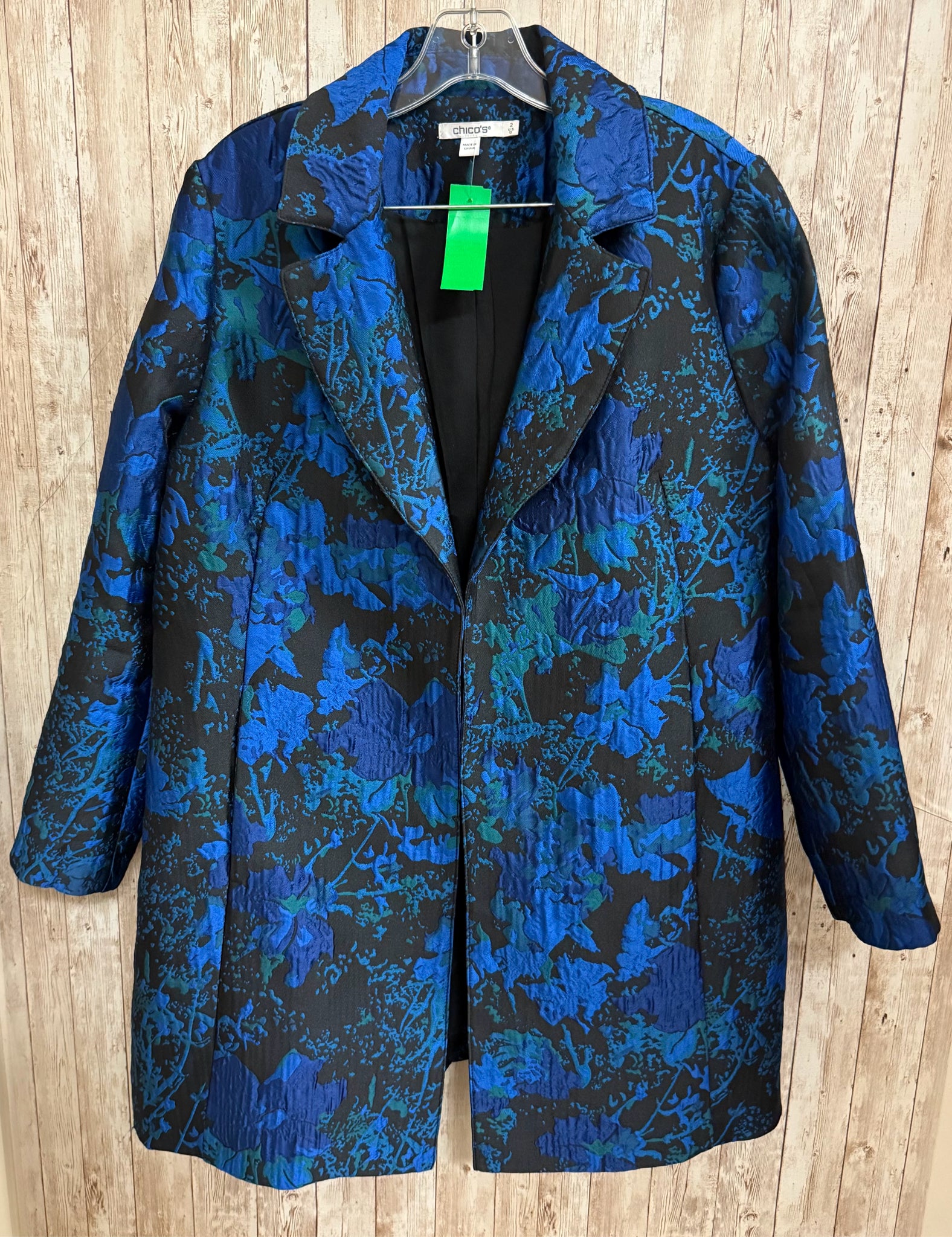 Size L CHICO'S BLUE AND BLACK 2 PC PANT SET