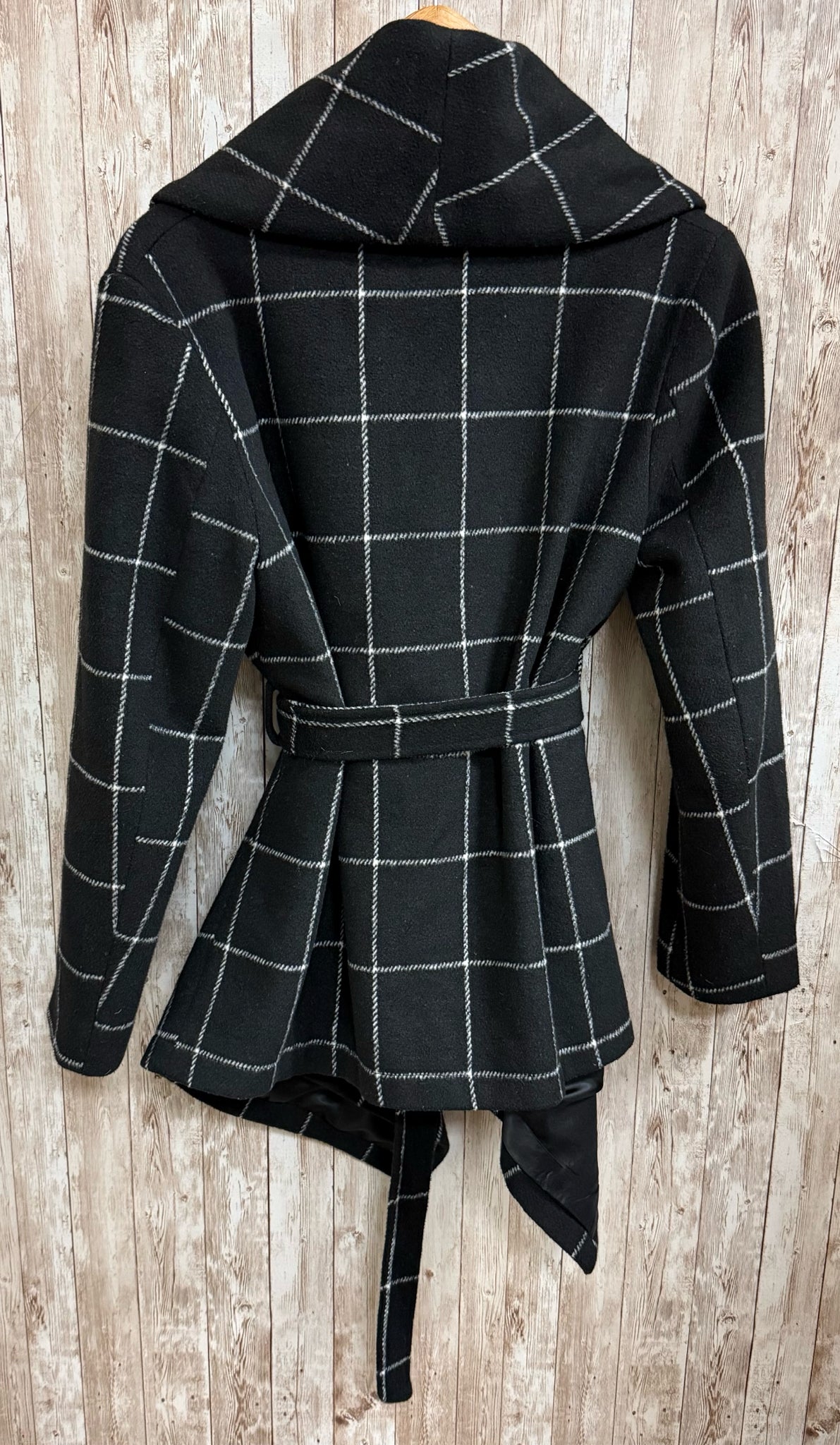 CHICWISH BLACK PLAID Coat
