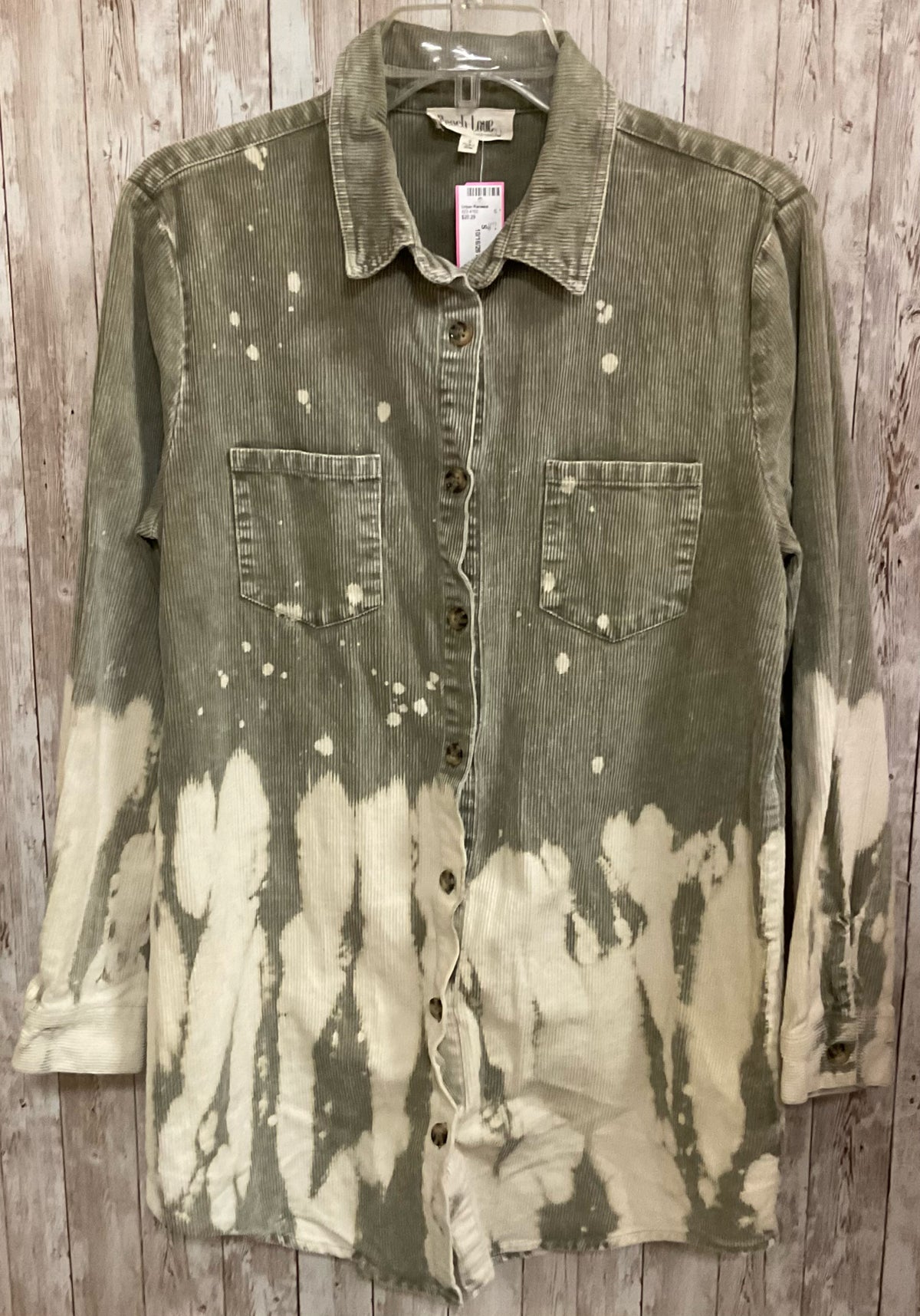 Size S PEACH LOVE OLIVE AND BEIGE Top