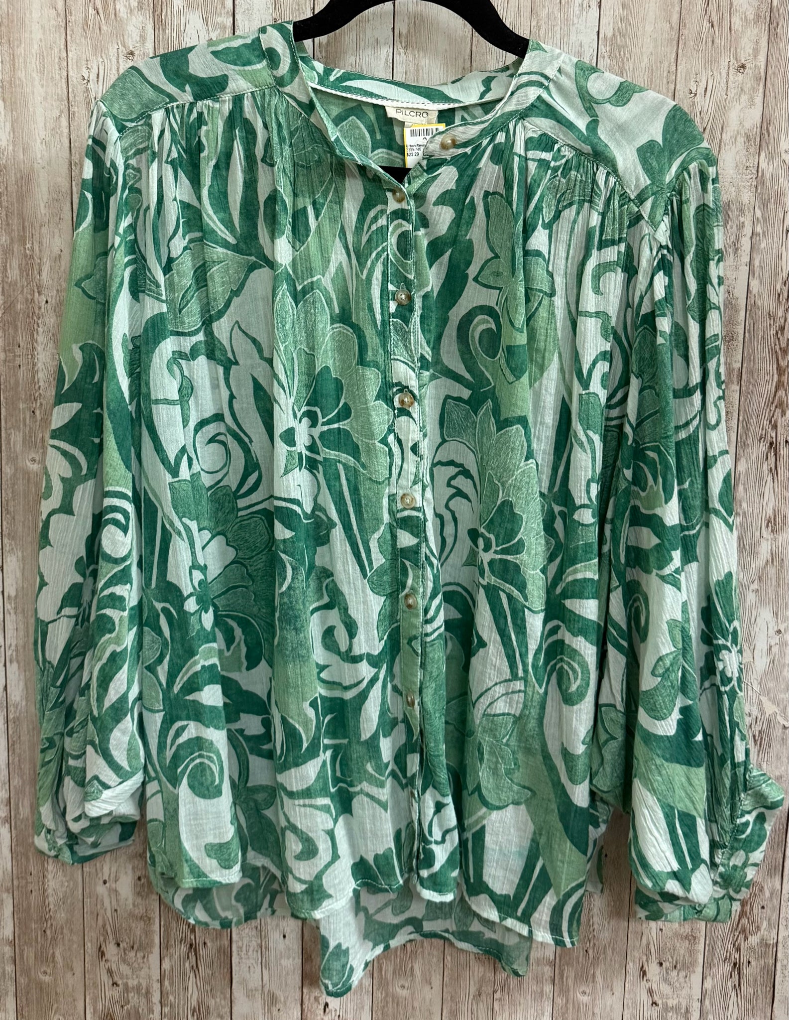 Size M PILCRO Green Print Top