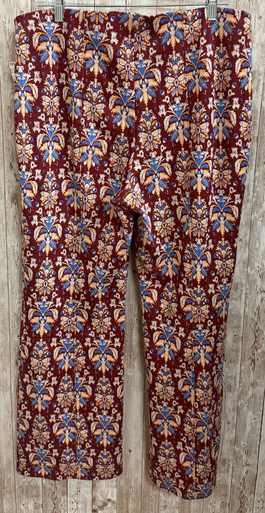 Size M/T MAEVE BURGUNDY FLORAL Pants