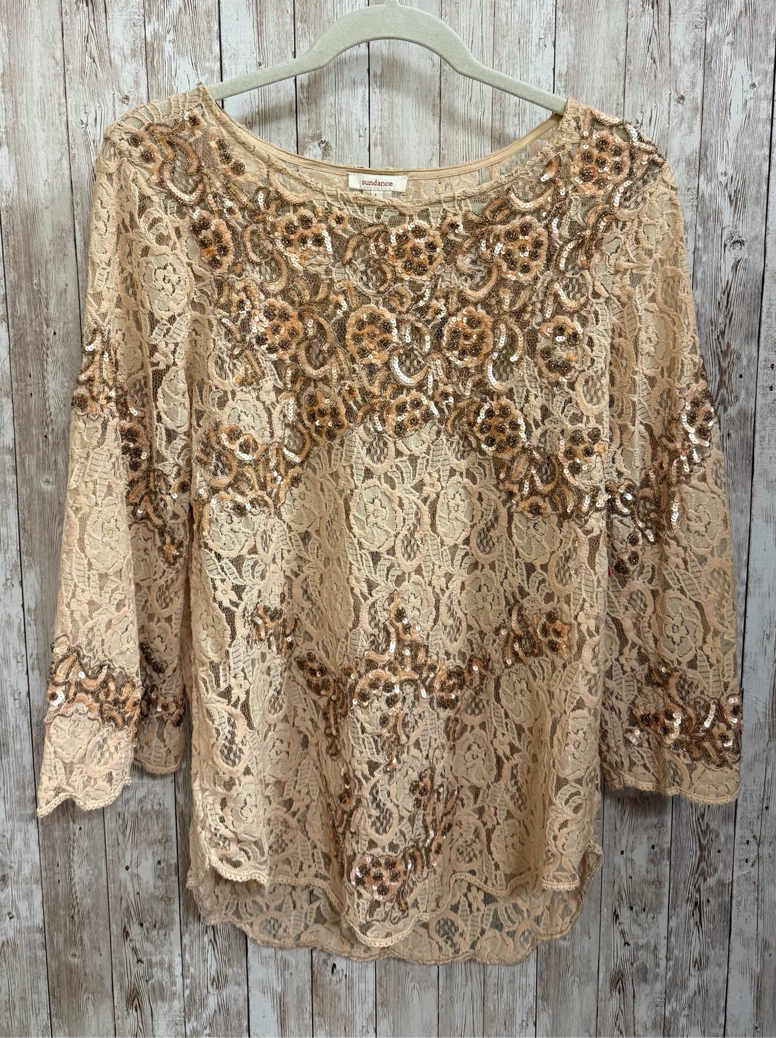 Size L SUNDANCE Tan 2 PC Top