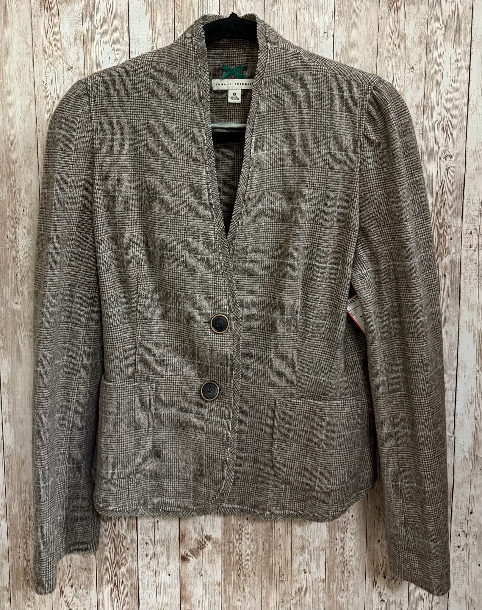 Size 10 BANANA REPUBLIC BROWN PLAID Blazer