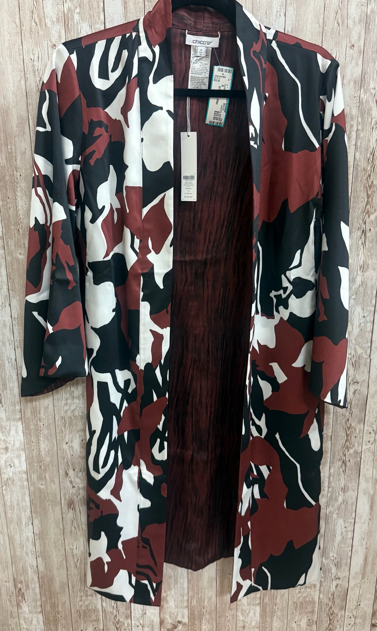 Size S CHICO'S BROWN AND BLACK Duster