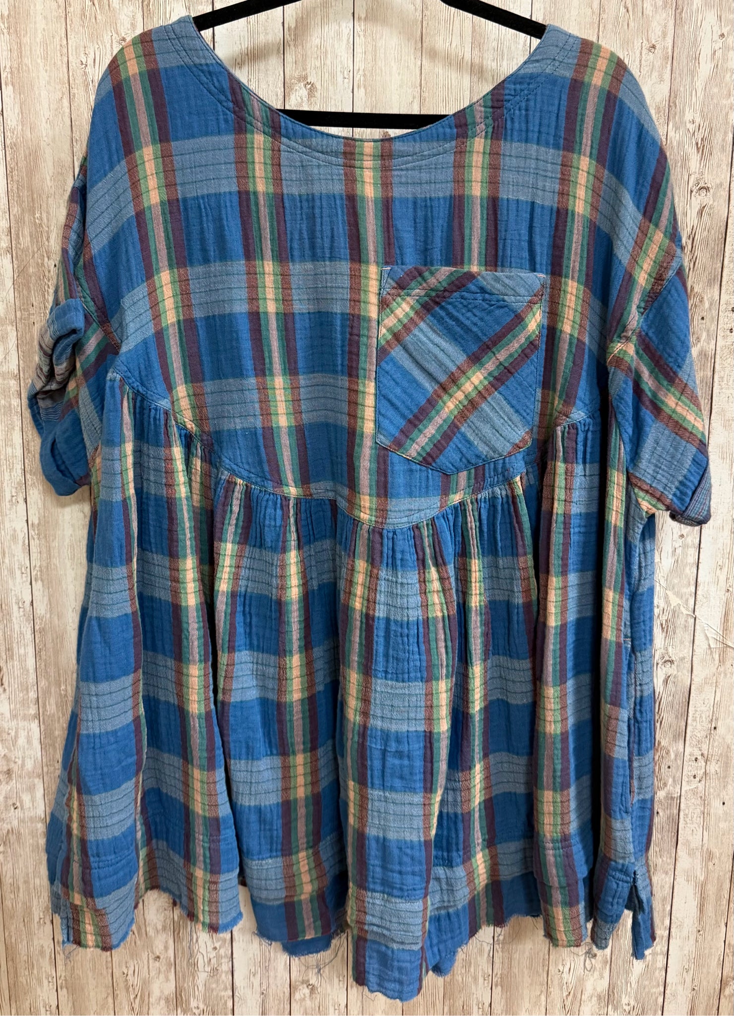 Size L WE THE FREE Blue Top
