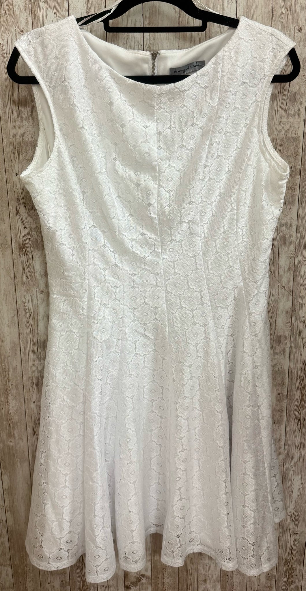 Size 14 DANNY and NICOLE WHITE LACE Dress