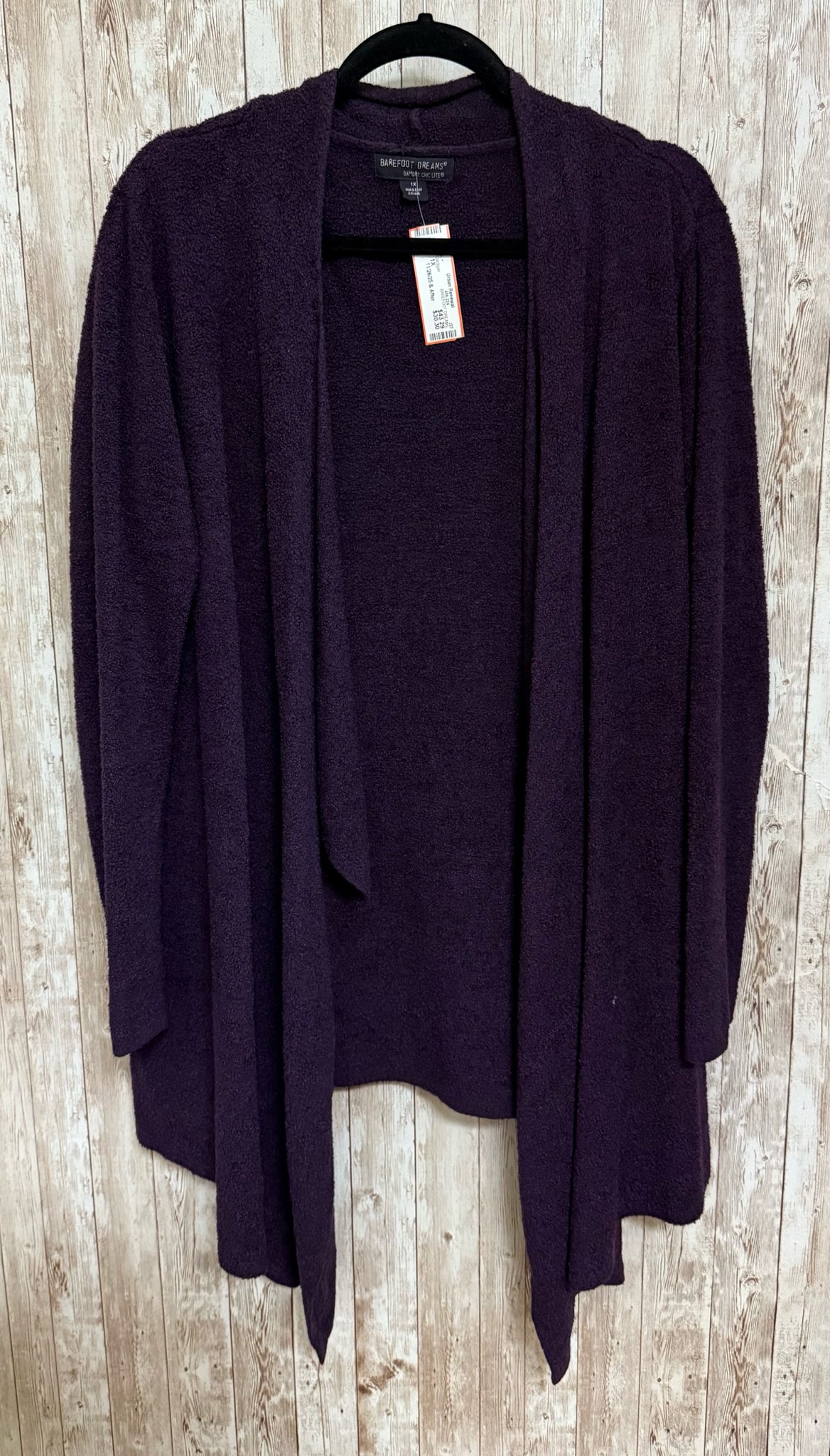 Size 1X BAREFOOT DREAMS Purple Cardigan