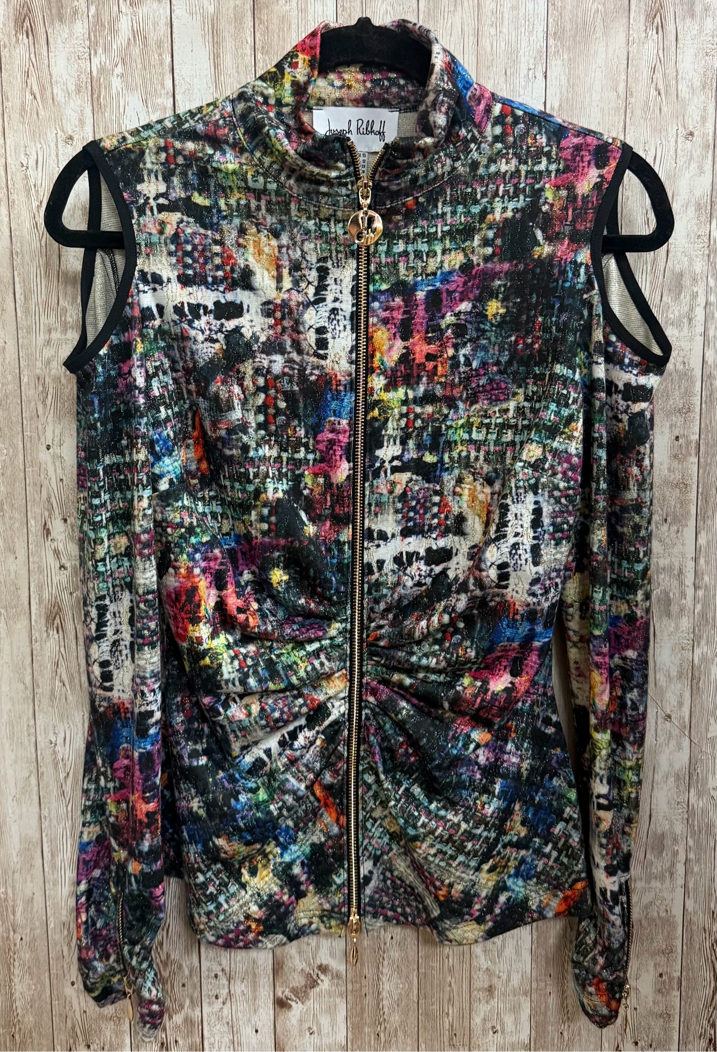 Size 10 JOSEPH RIBKOFF BLACK MULTI Jacket