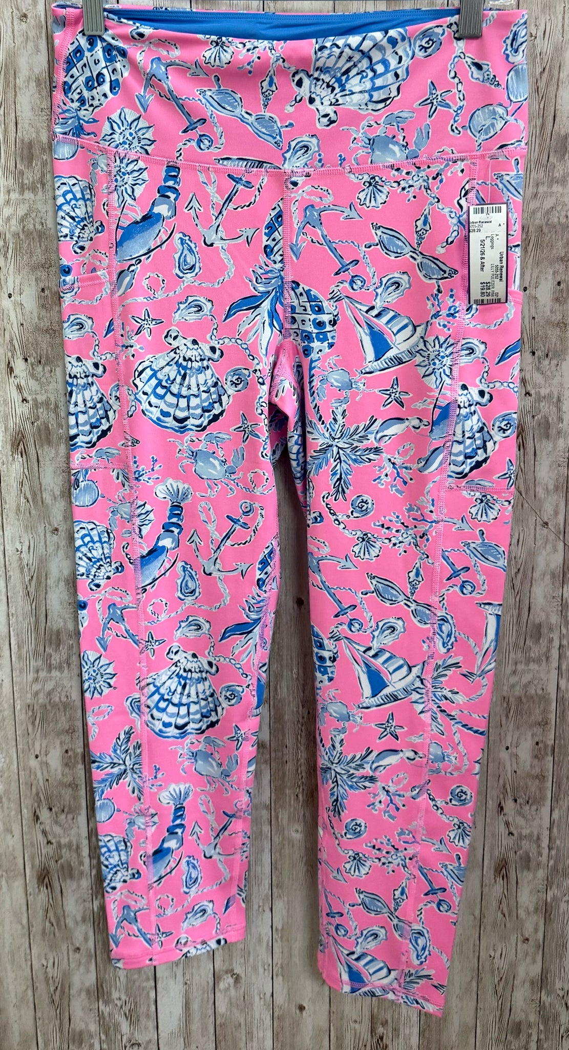 Size L LILLY PULITZER PINK AND BLUE Leggings