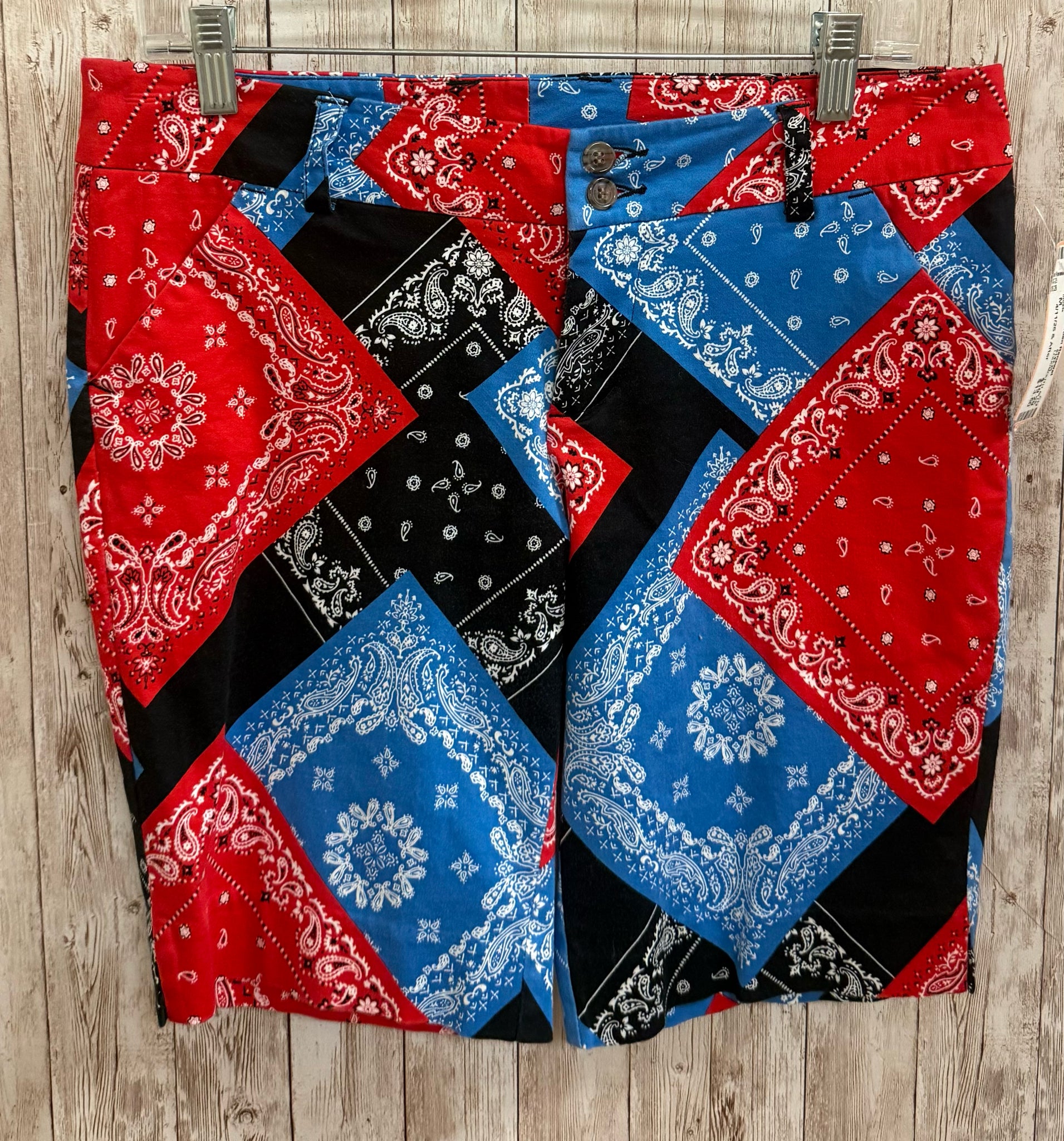 Size M LOUDMOUTH BLUE AND RED PRINT Shorts