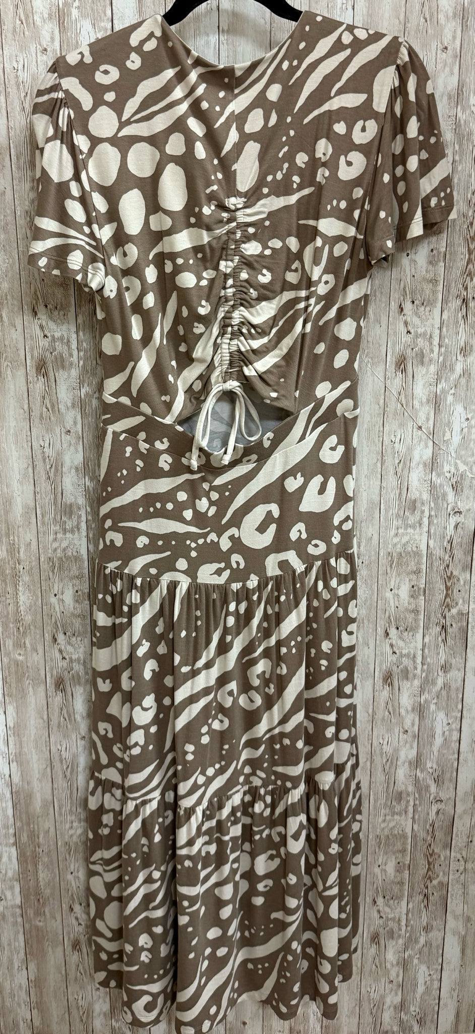 Size S CABI TAN AND WHITE FLORAL Dress