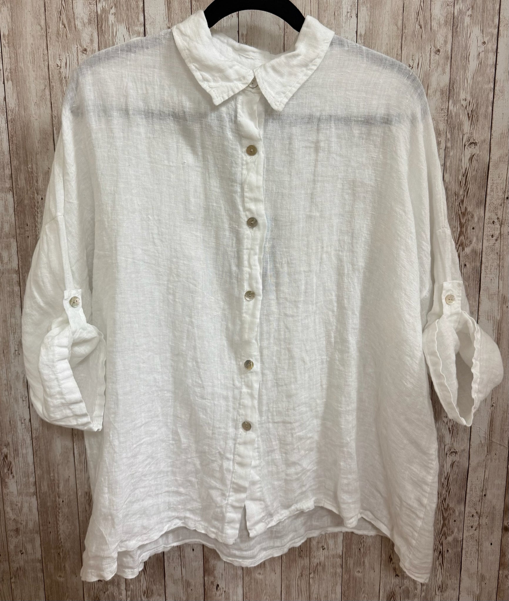 Size L VENTI 6 White Blouse