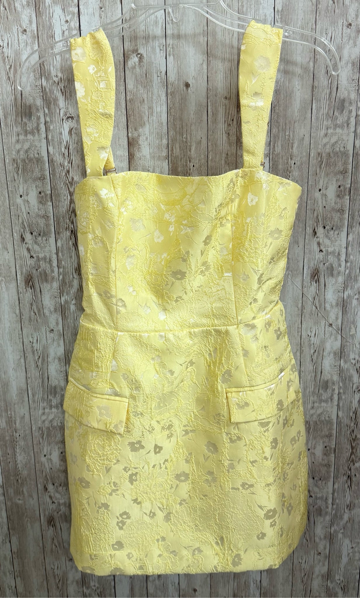 Size S AMANDA UPRICHARD Yellow Print Dress