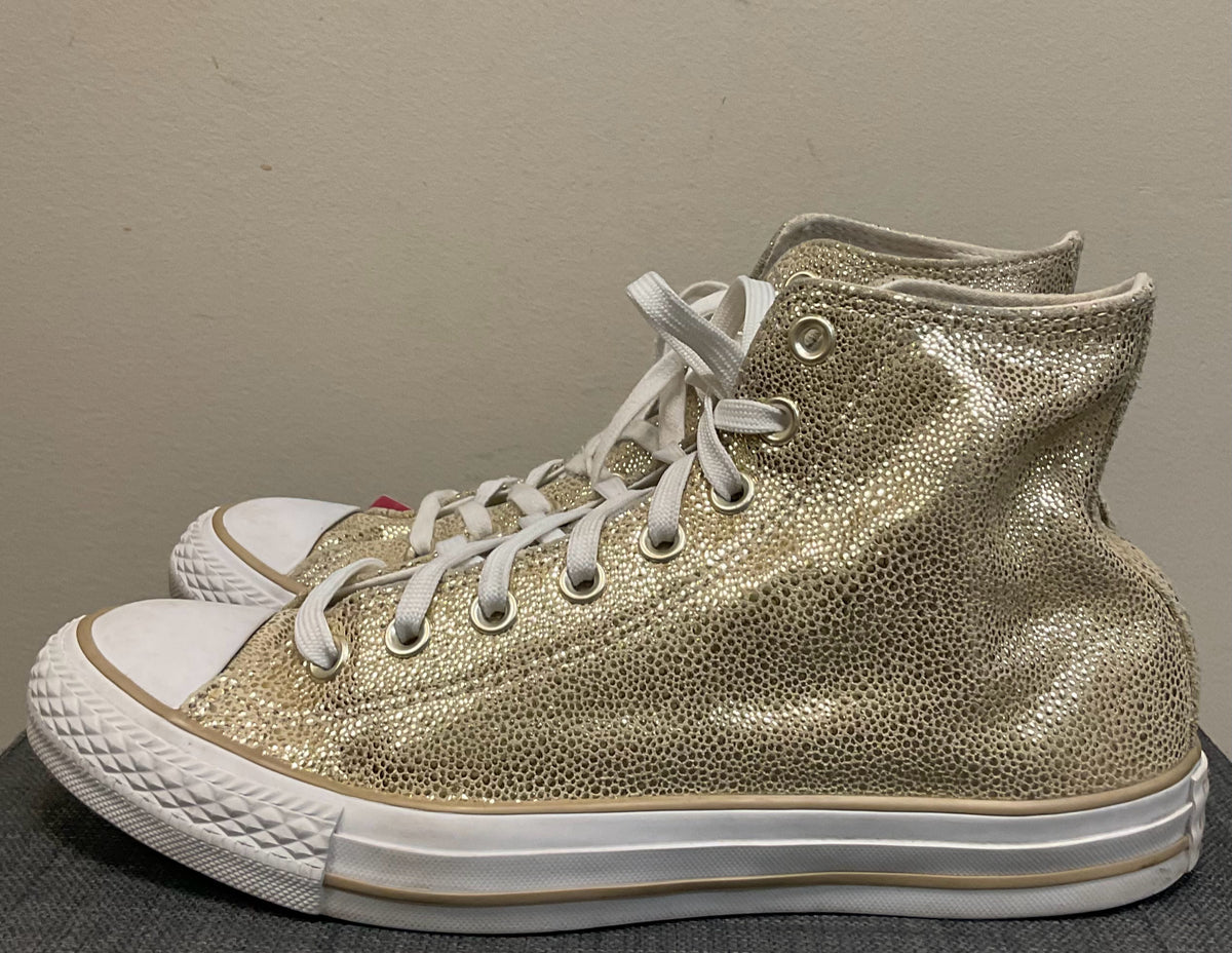9 CONVERSE Gold SHOES