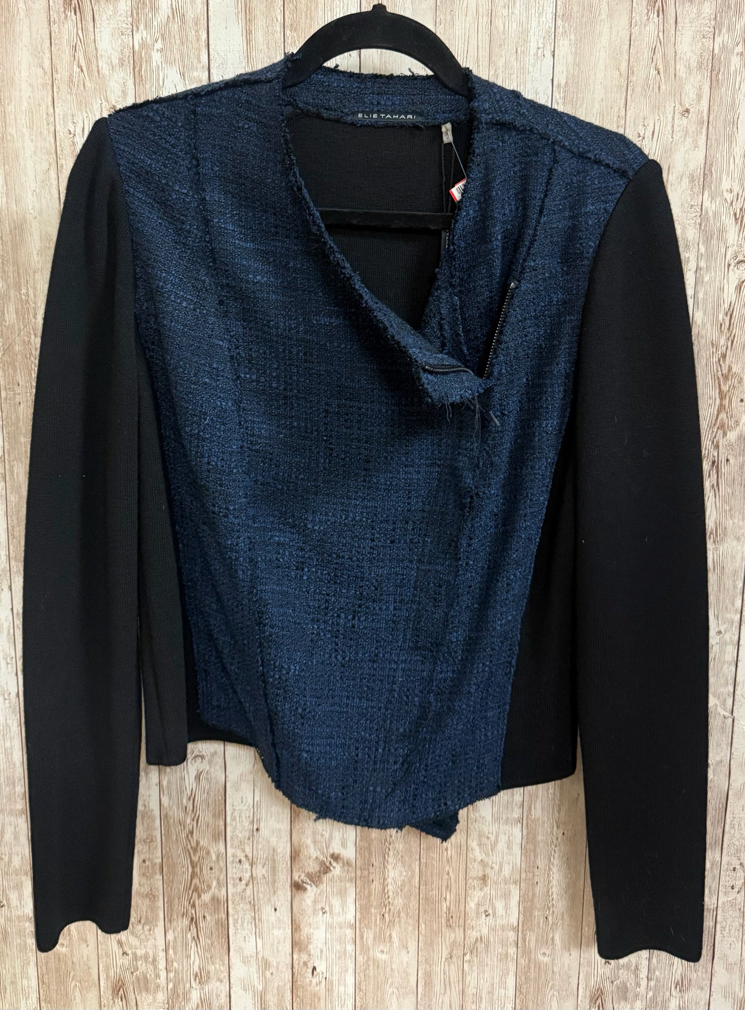 Size M ELIE TAHARI NAVY AND BLACK Jacket