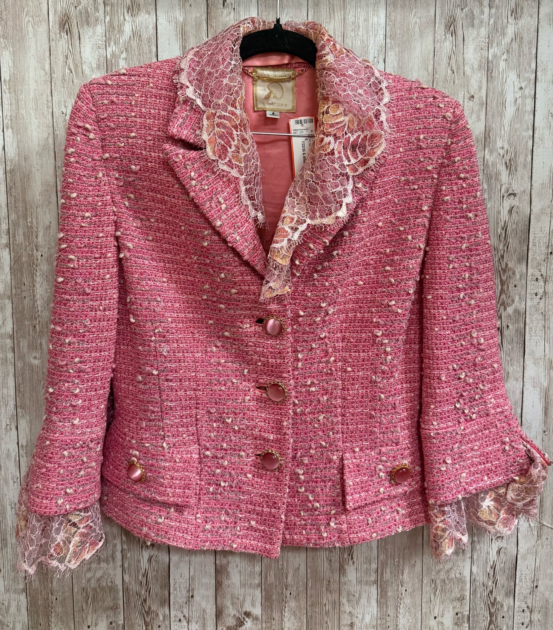 Size 6 ST JOHN COUTURE Pink Print 2 PC SET