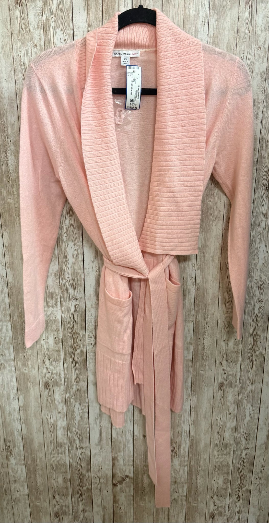 ISAAC MIZRAHI LIVE Size XS Light Pink Cardigan