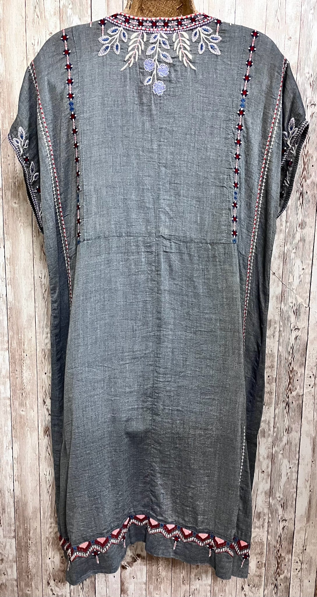 JOHNNY WAS Size L Blue Print Dress