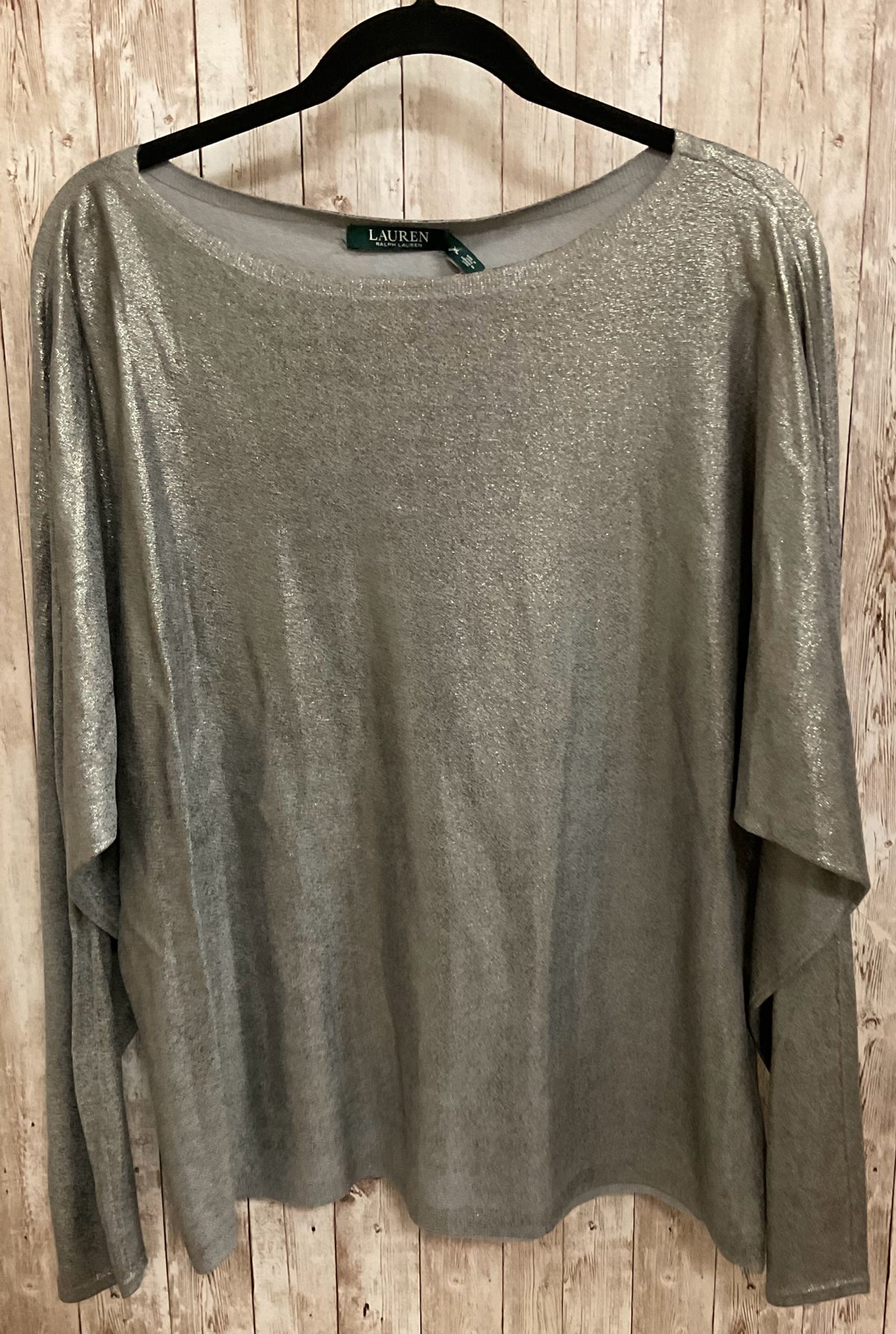 Size XL LAUREN RALPH LAUREN Silver Top