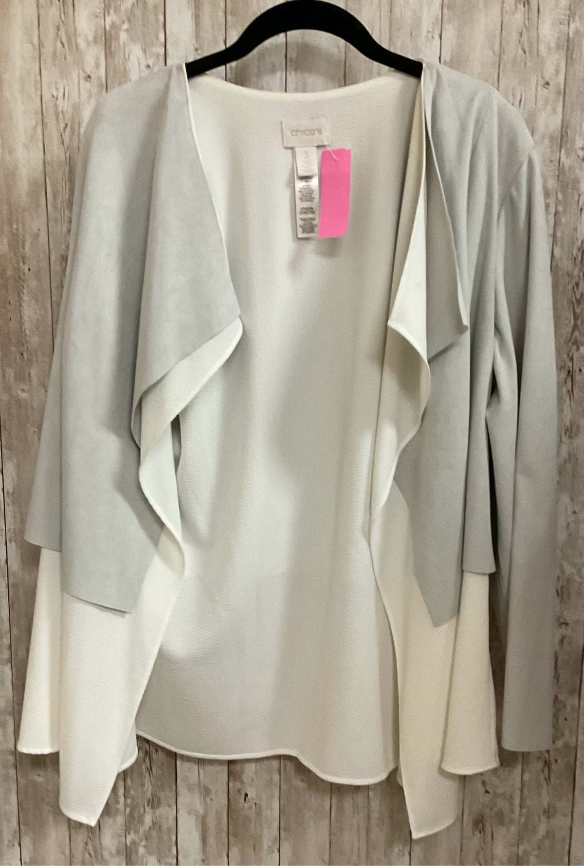 Size XL CHICO'S GREY AND WHITE Jacket