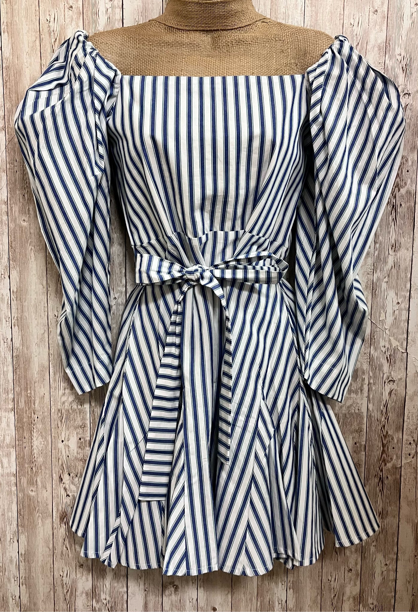 MILLE Size S BLUE AND WHITE STRIPE Dress
