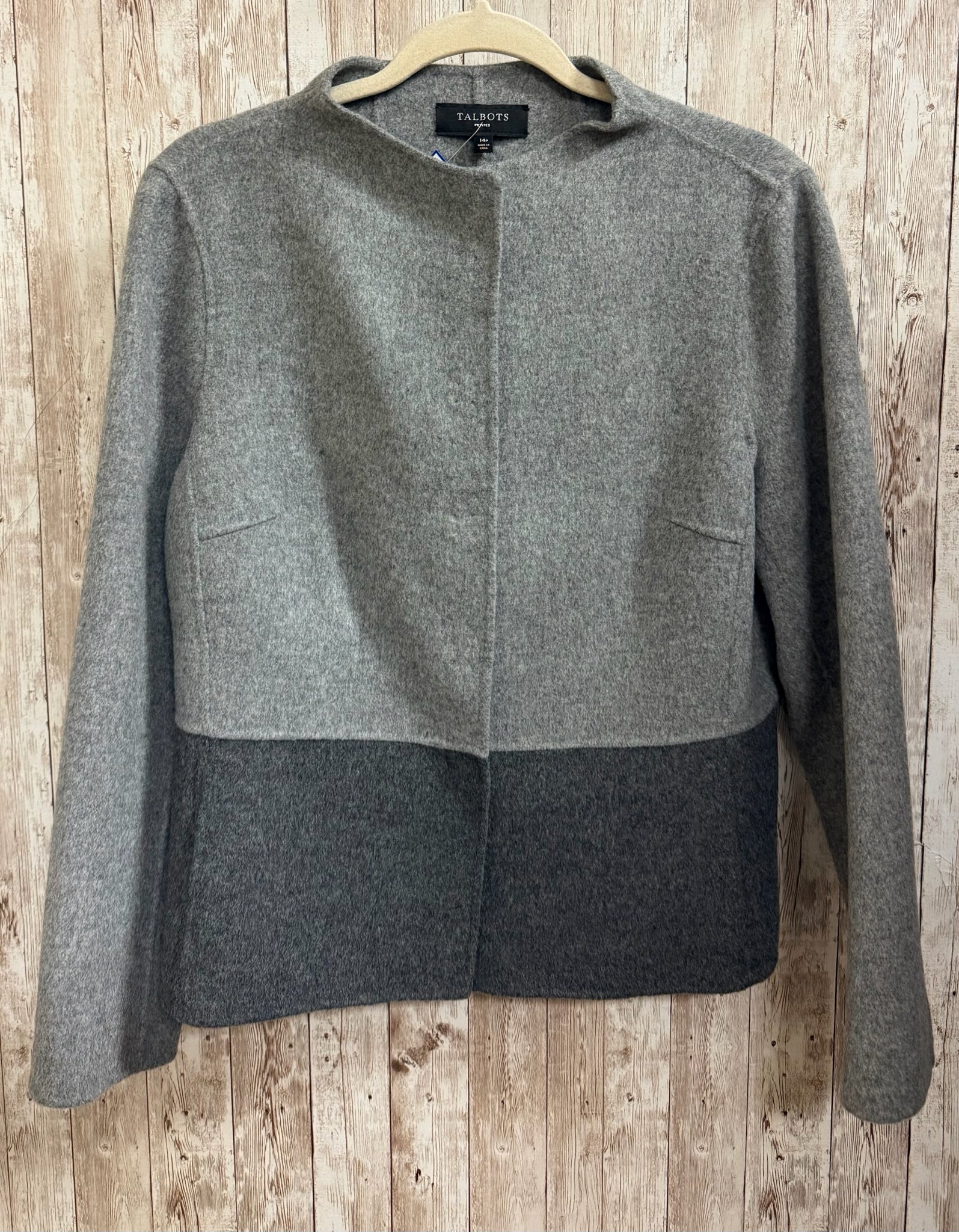 Size 14P TALBOTS Gray Blazer