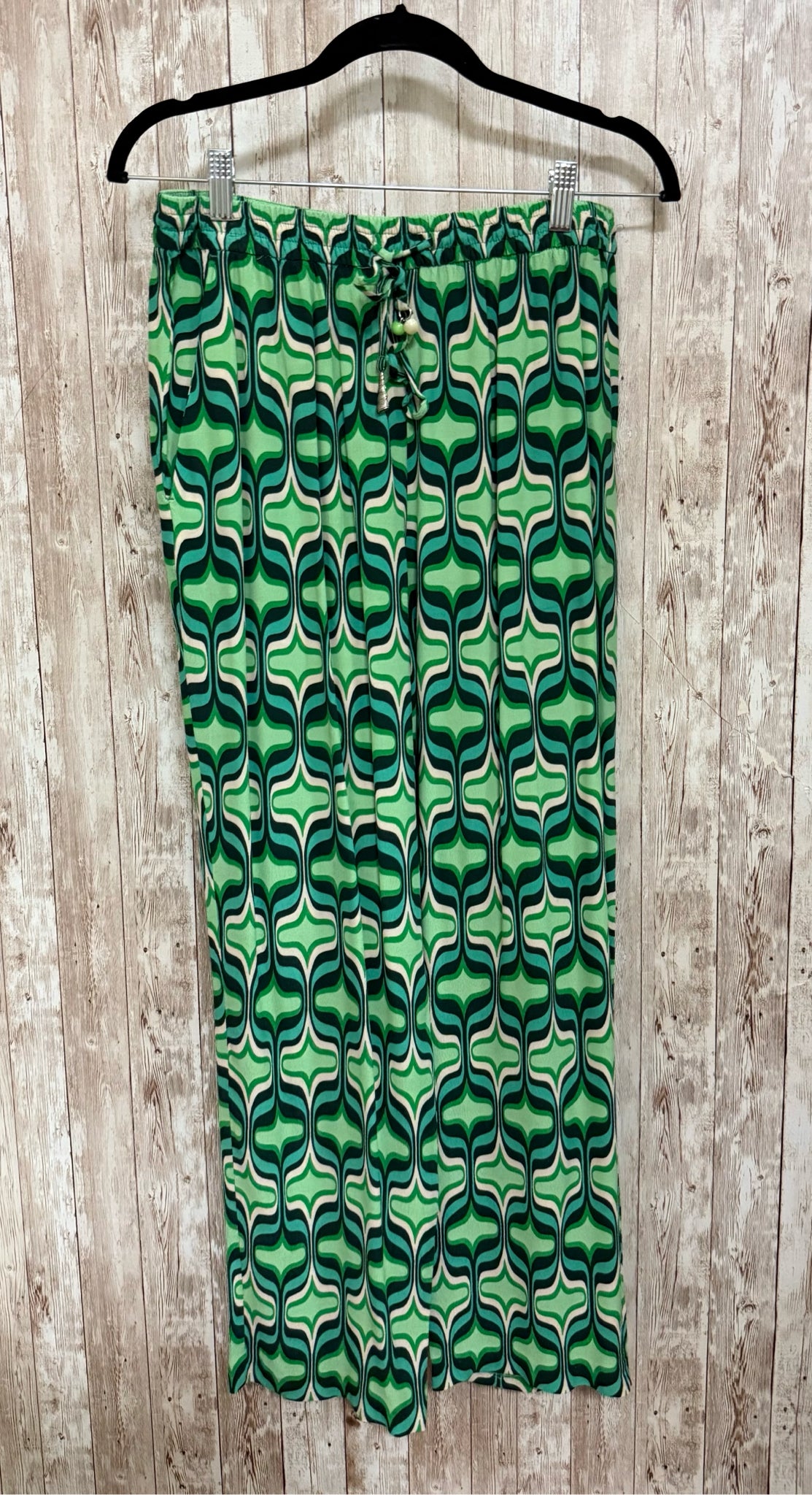 ZARA Size M GREEN MULTI 2 PC PANT SET