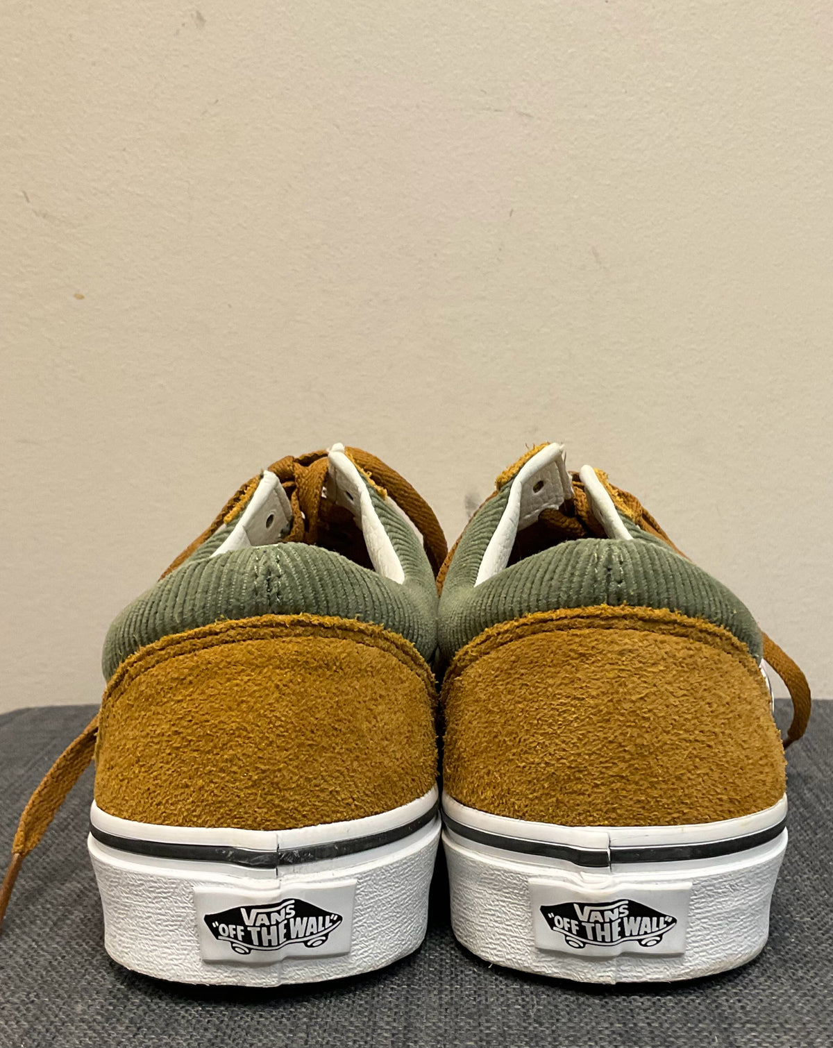 9 VANS OLIVE AND MUSTARD SHOES