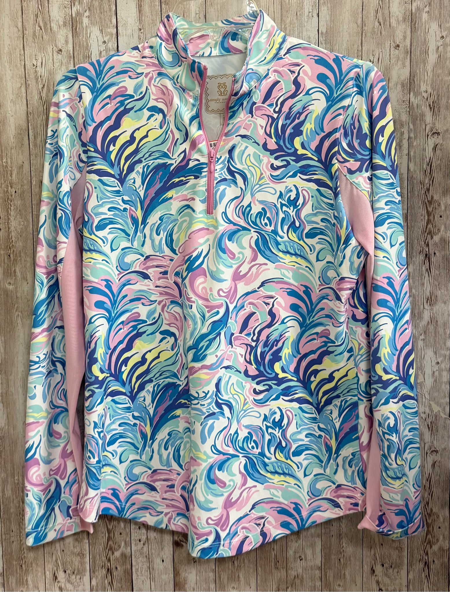 Size S SIMPLY SOUTHERN Blue Print Top
