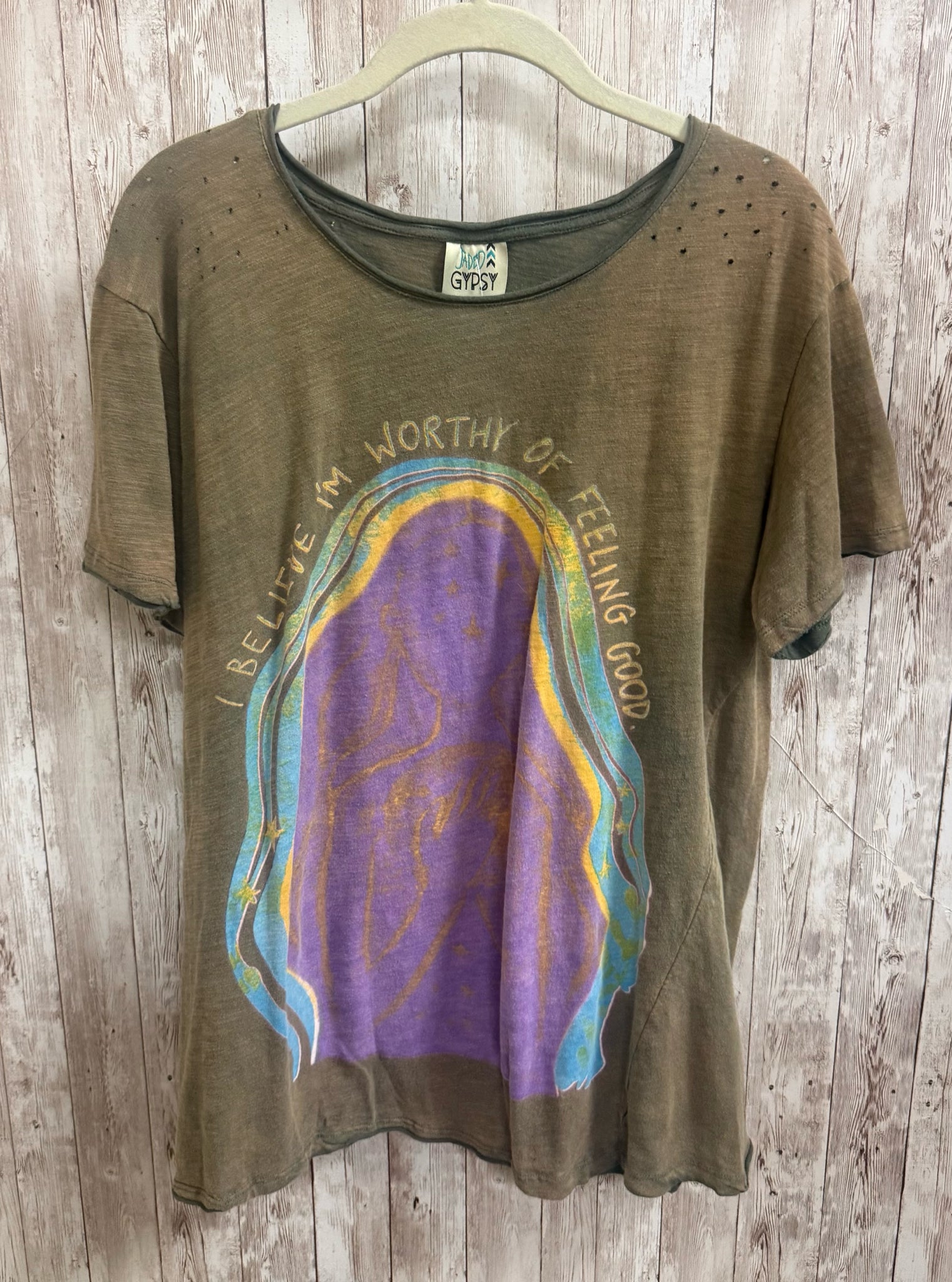 Olive JADED GYPSY Size M Top