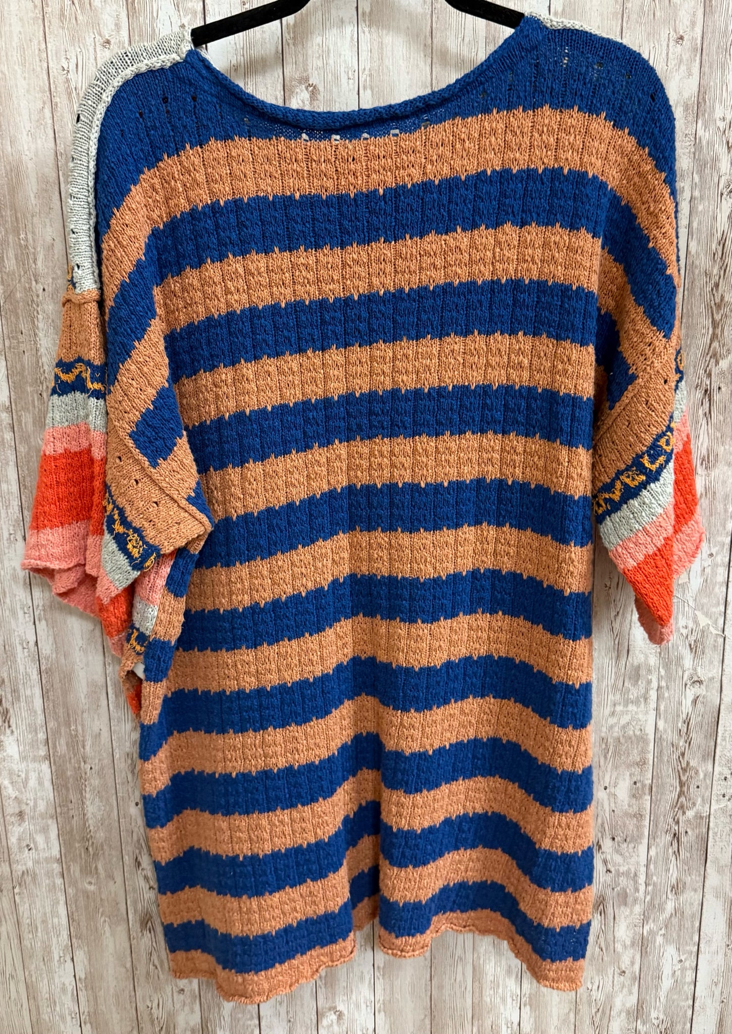 Size S FREE PEOPLE ORANGE AND BLUE Sweater