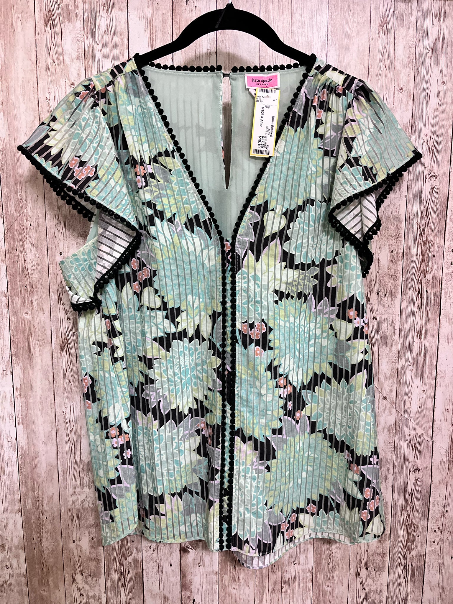 KATE SPADE Size M BLUE FLORAL Top