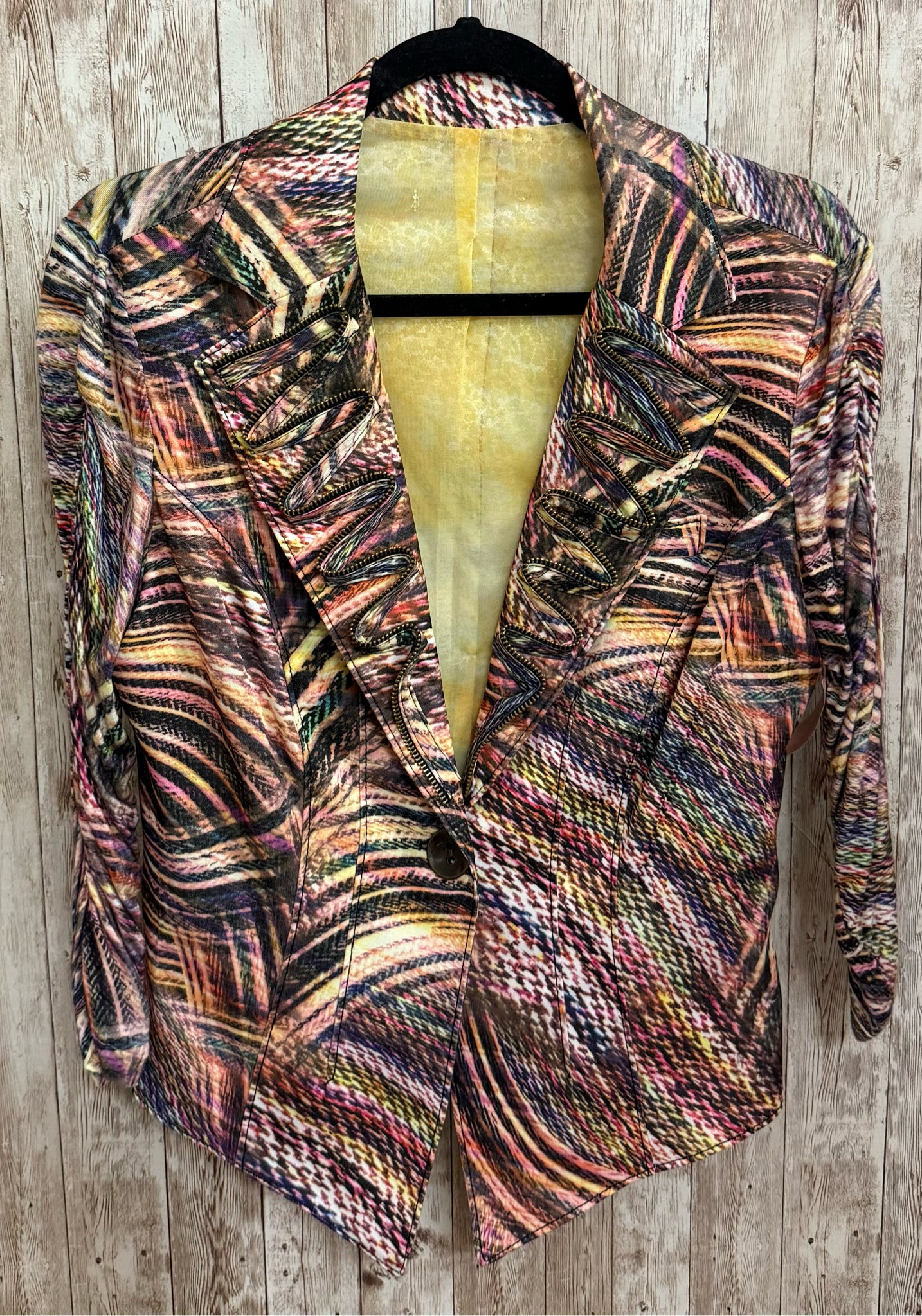 Size S ALBERTO MAKALI YELLOW AND PURPLE Jacket