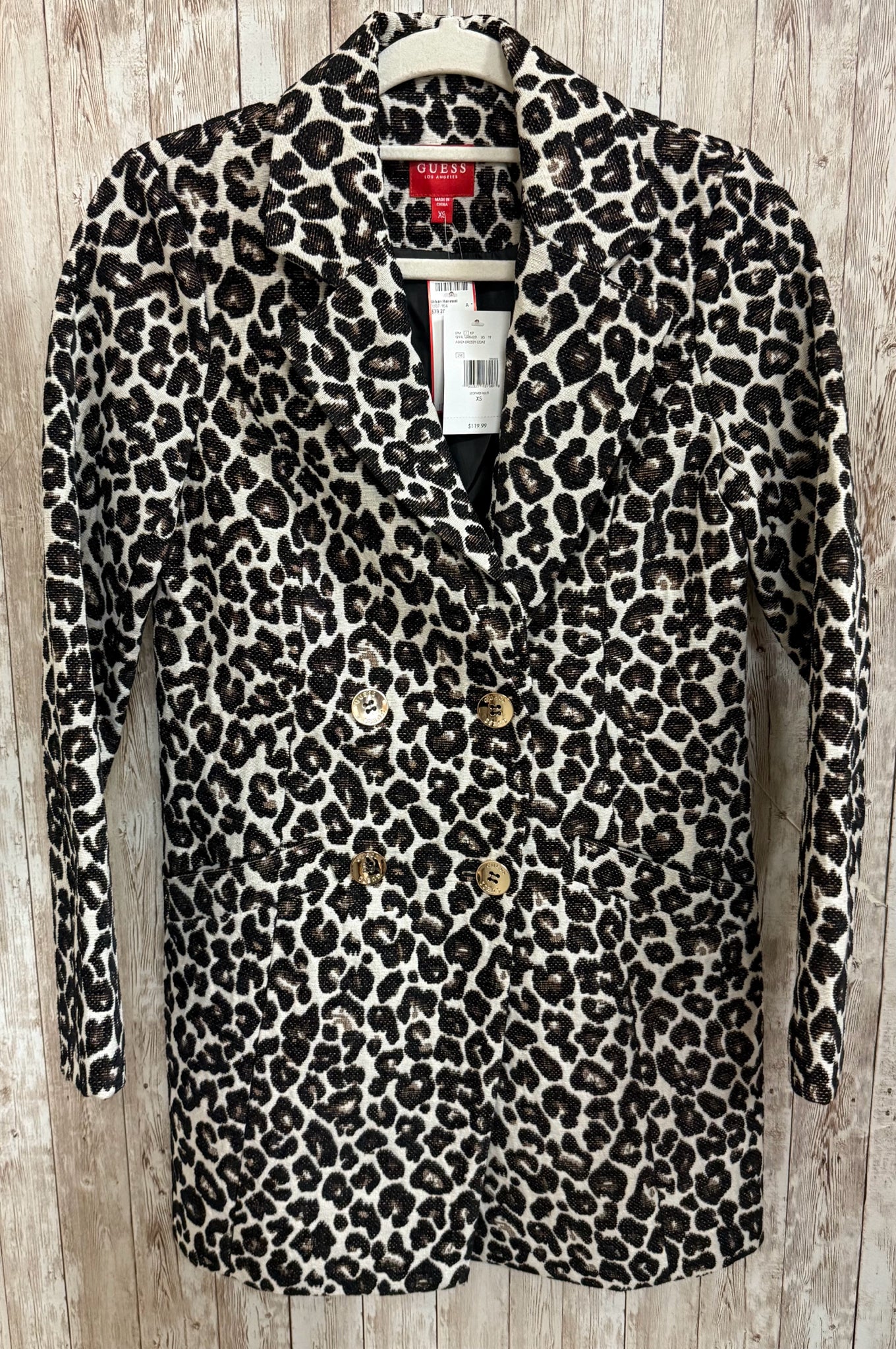 Size XS GUESS BROWN AND CREAM Blazer