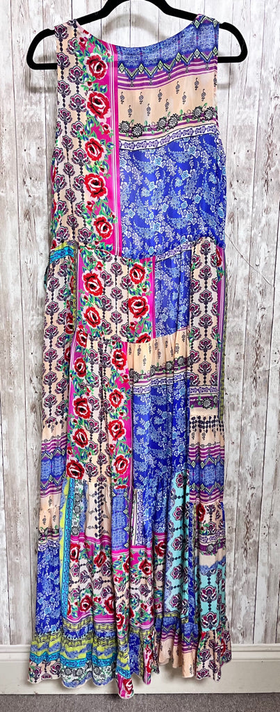 Size S JOHNNY WAS Blue Print Dress