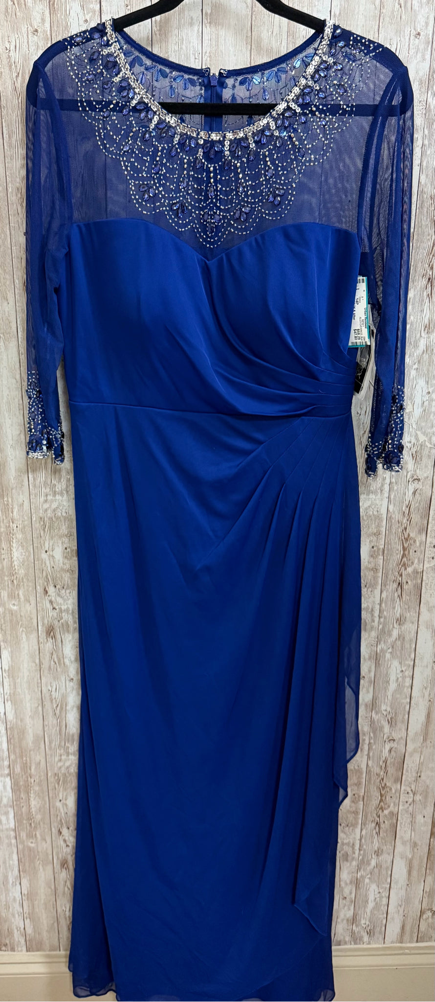 Size 14P ALEX EVENINGS Blue Dress