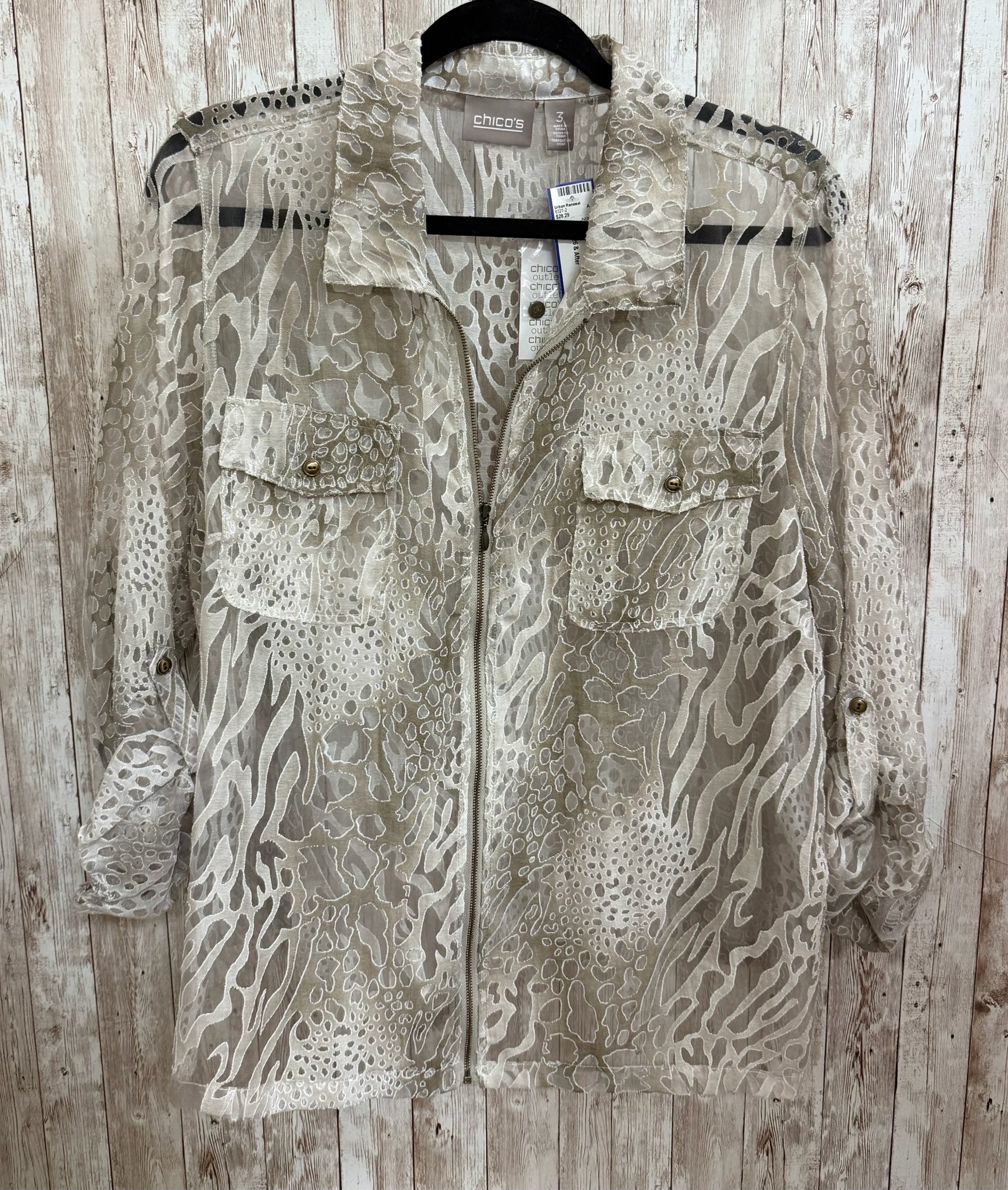 Size XL CHICO'S Taupe 2 PC Top