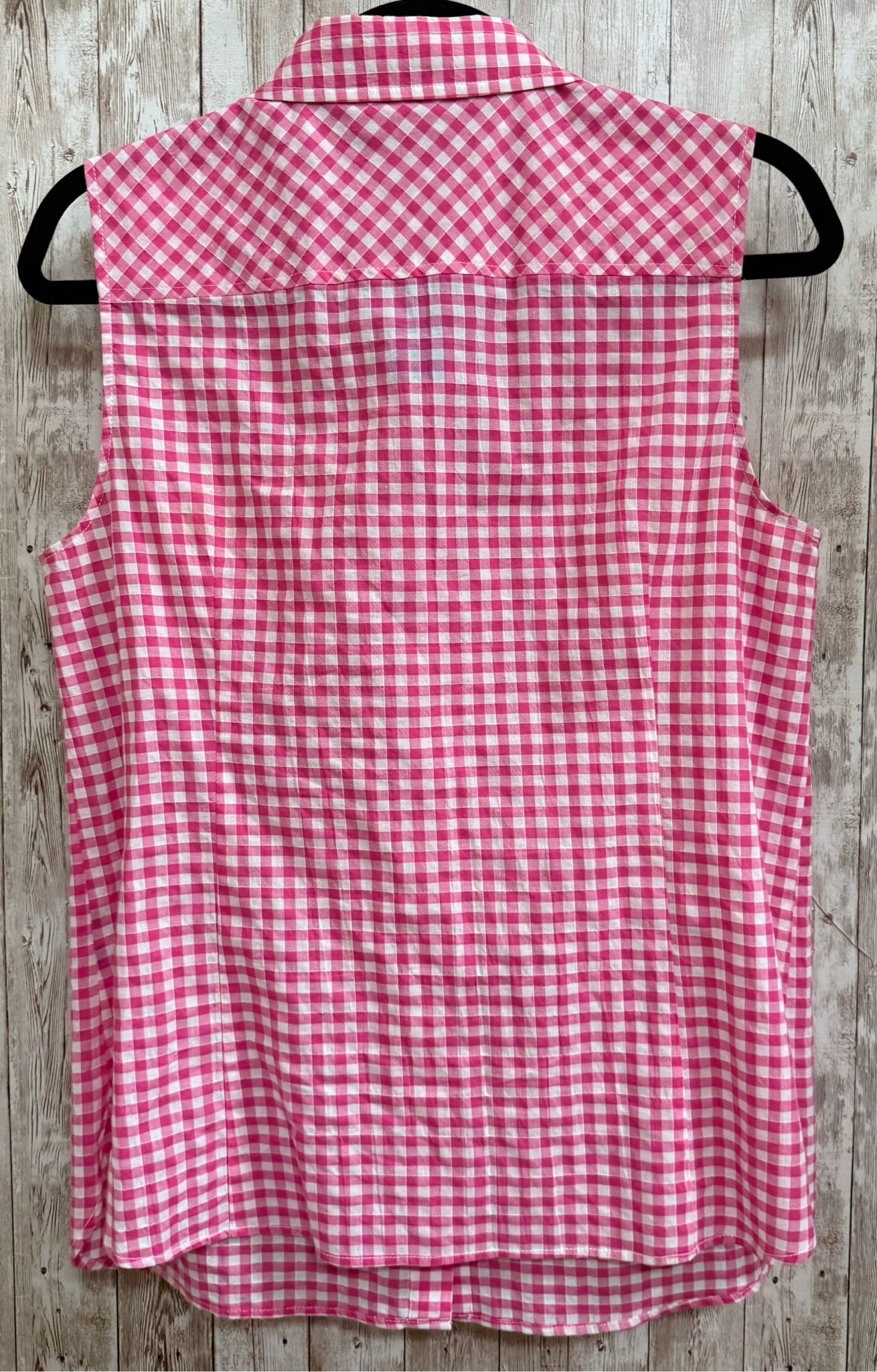Size M TOMMY HILFIGER PINK AND WHITE PLAID Top