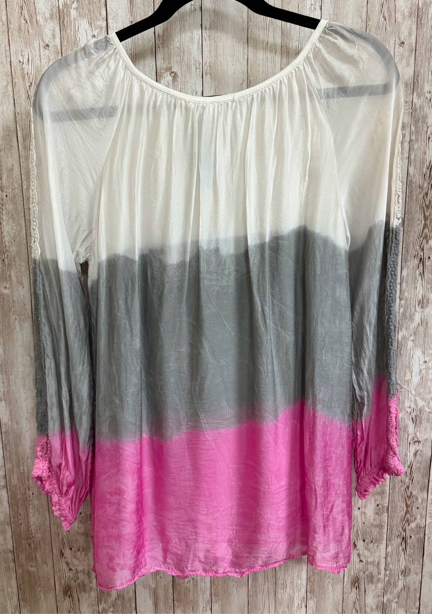 TEMPO PARIS gray and pink Women Size M Tunic