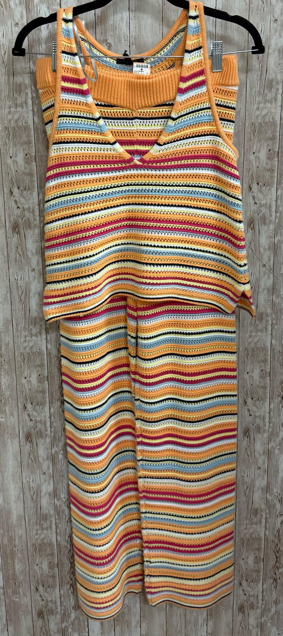 Size S BOBI BLACK ORANGE MULTI 2 PC PANT SET