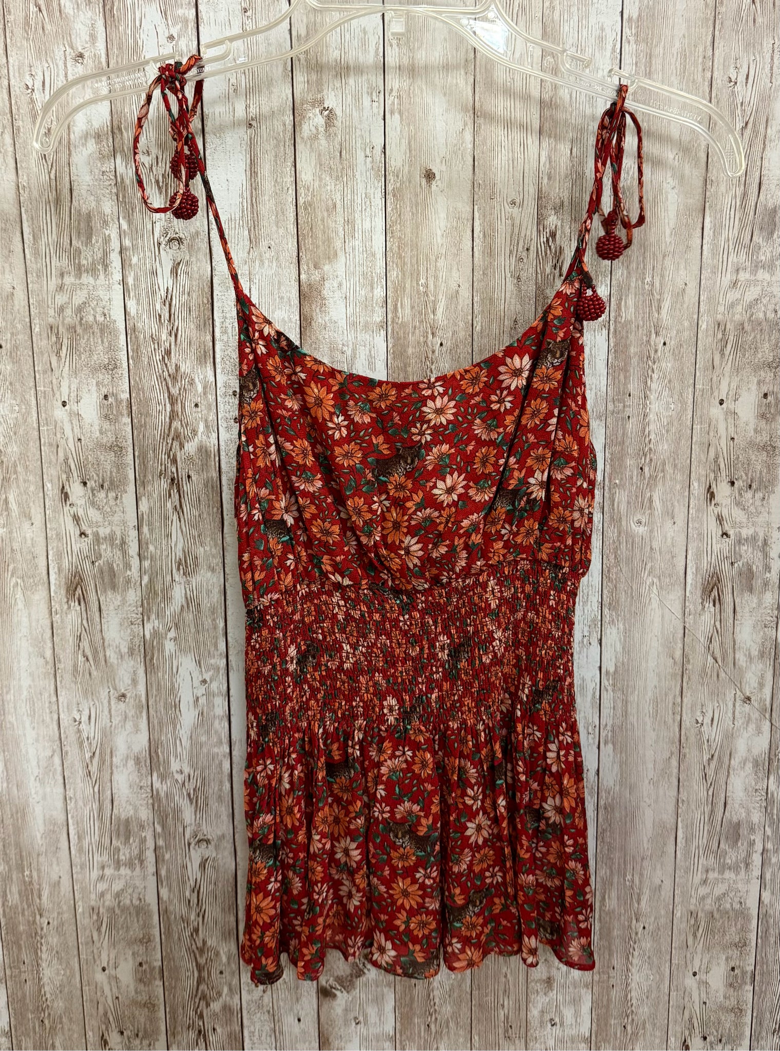 Size S FARM RIO RED FLORAL Top